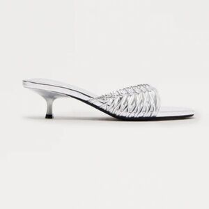 London rag silver kitten heel